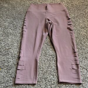 ALO Yoga Mauve Pink Laser-Cut Leggings